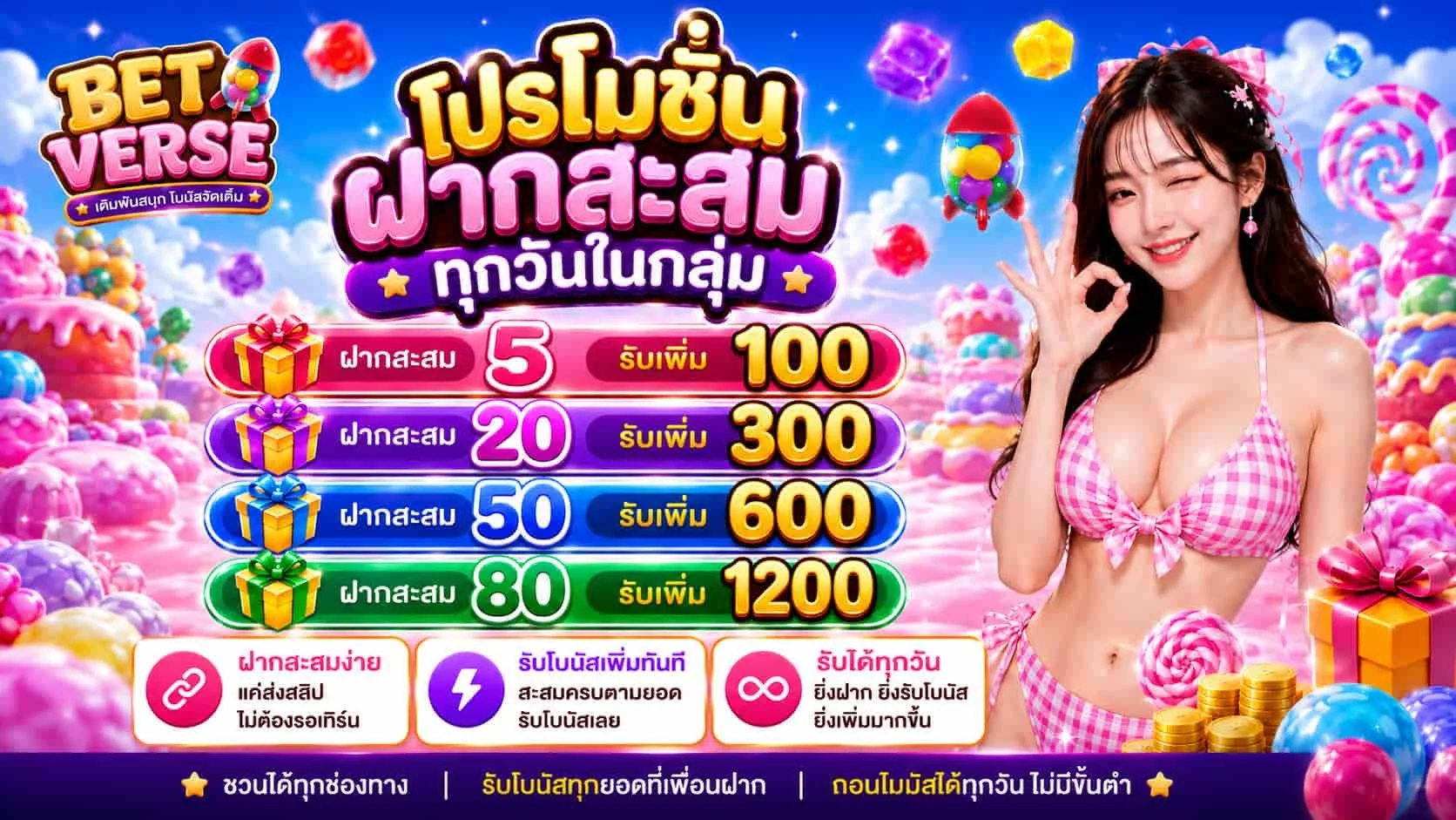 BETVERSE เว็บตรงอันดับ 1 สล็อต คาสิโน กีฬา หวย